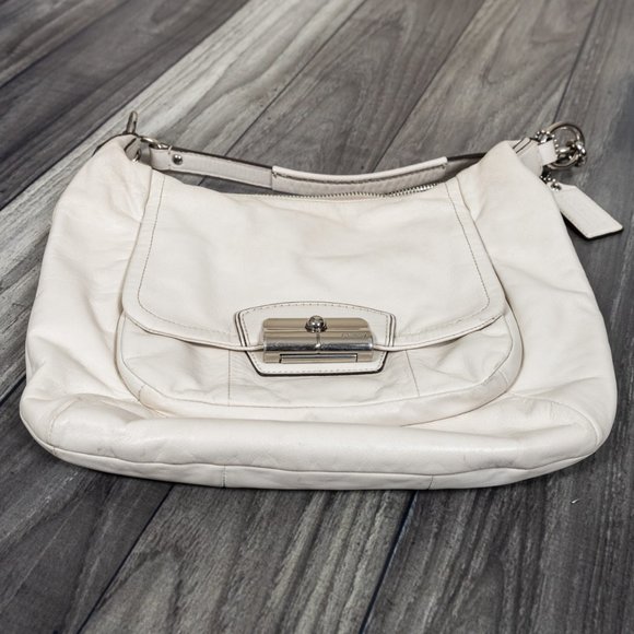 Coach Shoulder Bag Purse - Leather Cream/Beige - Picture 12 of 16